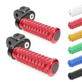 Bmhfpfg36m25bkpolepn23160 Mc Motoparts Red M-grip Front 1 Inch Extended Foot Pegs For Honda Cbf600 N/s 04 05 06 Bmhfpfg36m25bkpolepn23160 Mc Motoparts Red M-grip Front 1 Inch Extended Foot Pegs For Honda Cbf600 N/s 04 05 06