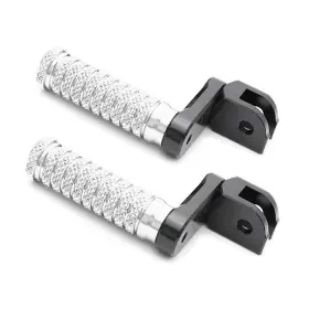 Bmhfpfg39m40bkpolepn23175 Mc Motoparts Silver M-grip Front 1.5 Inch Extended Foot Pegs For Nc750 S/x 16 17 18 19 20 21 22