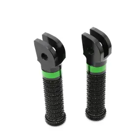 Mc Motoparts Bmhfpfg40bkpolebkringxxxpn411 Rring Green Front Rider Foot Pegs For Kawasaki Ninja 1000 Sx 20 21 22 23