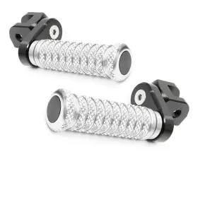 Bmhfpfg58m25bkpolepn23239 Mc Motoparts Silver M-grip Front 1 Inch Extended Foot Pegs For Mv Agusta Stradale 800 15