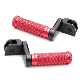 Mc Motoparts Bmhfpfg59m40bkpolepn23240 Red M-grip Front 1.5 Inch Extended Foot Pegs For Suzuki Gsxr 1000 00 01 02 03 04