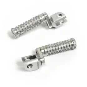 Bmhfpka01rsipn23001 Mc Motoparts 25mm Adjustable Front Foot Pegs Silver For Zx-6r 636 Ninja 13-17 18 19 20