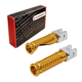 Clcrfpfg50simprogdcc0303 Mc Motoparts Gold Racing Front Rider Footpegs For Kawasaki Zx-10r Ninja 11-20 19 18 17 16 15
