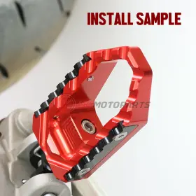 Fpfg71bktourthbkmag23271 Mc Motoparts Red Trc Alu. Front Wide Footpegs For Suzuki Sv 1000 S 03 04 05 06 07
