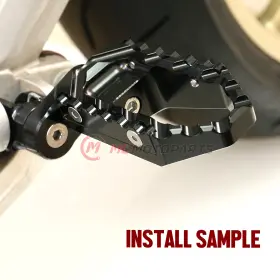 Mc Motoparts Fpfg75m25bktourthbkmag23284 Black Trc 25mm Adjustable Front Wide Footpegs For Speed Triple T509 97 98
