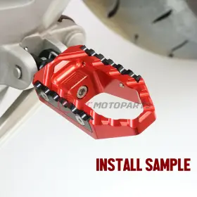 Fpfg84bktourthbkmag23311 Mc Motoparts Red Trc Alu. Front Wide Footpegs For Bonneville T100 Carb 02 03 04 05
