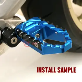 Mc Motoparts Fpfg91m25bktourthbkmag23337 Blue Trc 25mm Adjustable Front Wide Footpegs For Tdm 850 91-95 96 97 98 99 00 01