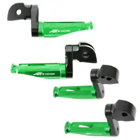 Fpkitka011m25bkmfpxxxmag23001 Mc Motoparts 25mm Riser Green Mfp Front Rear Footpegs For Gtr 1400 Concours 14 06-10 11 12 13