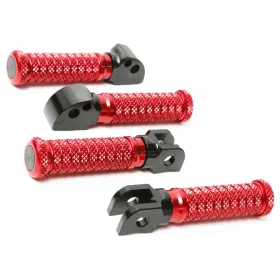 Fpkittr006bkpolexgsuspn001 Mc Motoparts Billet Rider Passenger Footrests M-grip For Bonneville T100 17 18 19 20
