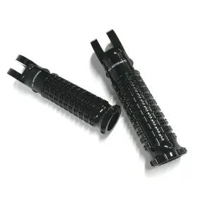 Fus-fpa220bkmprobkpn24014 Mc Motoparts Cnc Mpro Standard Black Front Foot Pegs For Dragster 800 Rr / Rc 15 16 17 18 19