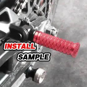 Mc1fpfg04bkpolepnw23020 Mc Motoparts Cnc Anti Slip Front Foot Pegs M-grip For Bmw R 1200 Rs 15 16 17 18