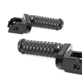 Mc1fpfg25m25bkpolepnw23116 Mc Motoparts Black M-grip 25mm Lowered Front Footpegs For Ducati Monster 797 17 18 19 20