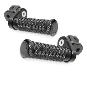 Mc1fpfg38m25bkpolepnw23172 Mc Motoparts Black M-grip 25mm Lowered Front Footpegs For Honda Cbr650f 14 15 16 17 18