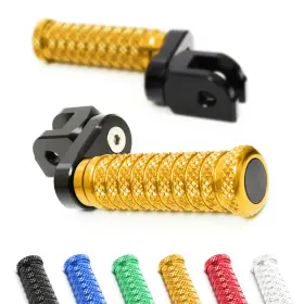 Mc1fpfg40m25bkpolepnw23178 Mc Motoparts Gold M-grip 25mm Lowered Front Footpegs For Er-6f Ninja 650r 09-12 13 14 15 16