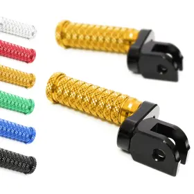 Mc1fpfg75m25bkpolepnw23284 Mc Motoparts Gold M-grip 25mm Lowered Front Footpegs For Triumph Speed Triple T509 97 98