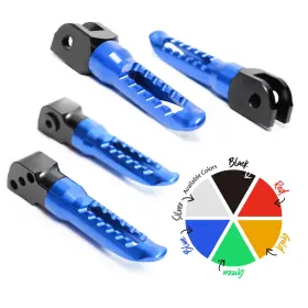 Mc1fpkitdu049bkp03bupn23001 Mc Motoparts Blue Bob Billet Front Rear Foot Pegs For Ducati Scrambler Desert Sled 17 18