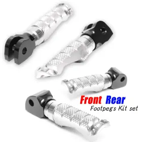 Mc1fpkitho037bkmccpsipn23001 Mc Motoparts Silver R-fight Front Rear Foot Pegs For Cbr650r 19 20 21 22 23
