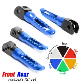 Mc1fpkitka021bkp03bupn23001 Mc Motoparts Blue Bob Billet Front Rear Foot Pegs For Kawasaki Versys 1000 12 13 14