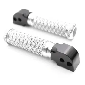 Mc1fprr02bkpolexxxpn23008 Mc Motoparts Cnc Anti Slip Rear Foot Pegs M-grip For Tuono V4 R 11-13 14 15 16 17 18 19 20