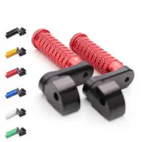 Mc1fprr43m40bkpolerdpn23134 Mc Motoparts Red M-grip 40mm Lowered Rear Footpegs For Honda Nc700 S/x 12 13 14 15 16