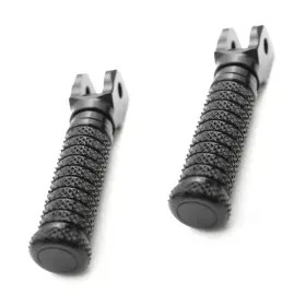 Mcdefpfg36bkpolepn23165 Mc Motoparts Black M-grip Standard Front Foot Pegs For Cb500x 14 15 16 17 18 19 20 21 22
