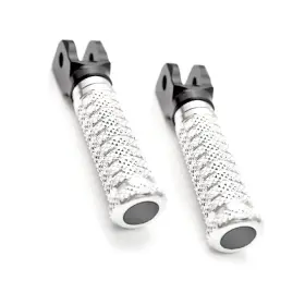 Mcdefpfg60bkpolepn23246 Mc Motoparts Silver M-grip Standard Front Foot Pegs For Gsxr 750 06-15 16 17 18 19 20 21 22 Mcdefpfg60bkpolepn23246 Mc Motoparts Silver M-grip Standard Front Foot Pegs For Gsxr 750 06-15 16 17 18 19 20 21 22