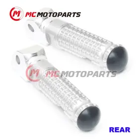 Mcffpa360simprosimopn032r Mc Motoparts Mpro Silver Rear Pillion Foot Pegs For Cb300r Cb300ra / Cbf300n 19-22