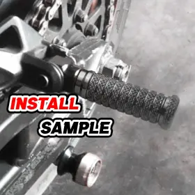 Mcmrfpfg25bkpolesn23115 Mc Motoparts Black Cnc Rider Front Foot Pegs M-grip For Monster 821 14 15 16 17 18 19 20