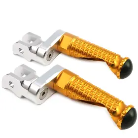 Mcrcfpfg91m25simproxxxsn23342 Mc Motoparts Gold M-pro 25mm Extend Rider Foot Pegs For Xjr 1300 Sp 04-08 09 10 11 12