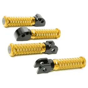 Mcrcfpkitya016bkpolexxxsn002 Mc Motoparts M-grip Gold Front Rear Foot Pegs For Yamaha Mt-07 13 14 15 16 17 18 19 20