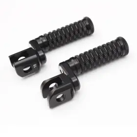 Mcrcfpsu03rbksn23002 Mc Motoparts Alu. 25mm Adjustable Rider Foot Pegs Black For Gsx-r 1000 R 17 18 19 20 21 22