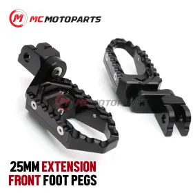 Rmfpa064m24bktobkthbkmm522002 Mc Motoparts Black 1 Inch Extended Trc Wide Rider Front Foot Pegs For Razor Sx125 Sx350 Sx500