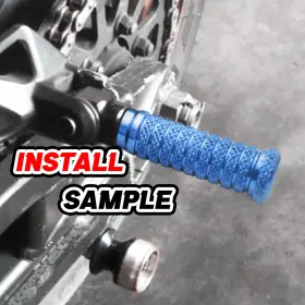 Rmfpfg25bkpolemm523115 Mc Motoparts Blue M-grip Racing Front Foot Pegs Set For Monster 821 14 15 16 17 18 19 20