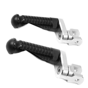 Rmfpfg25bm25simprobkmm523122 Mc Motoparts M-pro Black 25mm Adjustable Front Footpegs For Scrambler 800 15 16 17 18 19 20