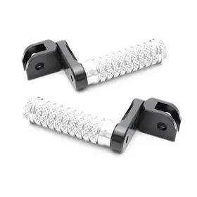 Rmfpfg34m40bkpolemm523148 Mc Motoparts Silver M-grip Front 40mm Extend Foot Pegs For Honda Cbr600 F4/f4i 99 00