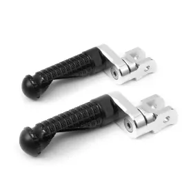 Rmfpfg44m25simprobkmm523200 Mc Motoparts M-pro Black 25mm Adjustable Front Footpegs For Kawasaki Ninja 300r 13-15 16 17