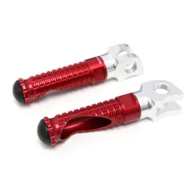 Rmfpfg44simprordmm523199 Mc Motoparts Red M-pro Alu. Front Footpegs For Kawasaki Ninja 250r 08 09 10 11 12