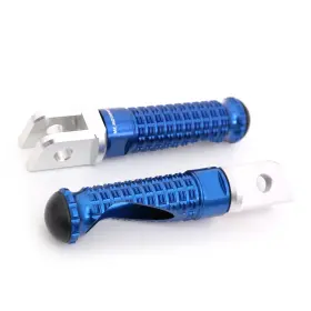 Rmfpfg45simprobumm523203 Mc Motoparts Blue M-pro Alu. Front Footpegs For Kawasaki Versys-x 300 17 18 19 20 21 22 23