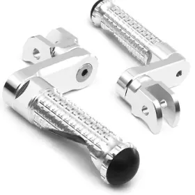Rmfpfg83m40simprosimm523309 Mc Motoparts Silver M-pro 40mm Adjustable Front Footpegs For Sprint St 05-08 09 10 11 12 13