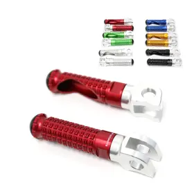 Rmfpfg85simprordmm523313 Mc Motoparts Red M-pro Alu. Front Footpegs For Triumph Tiger 800 13 14