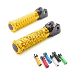 Rmfpfg88bkpolemm523325 Mc Motoparts Gold M-grip Racing Front Foot Pegs Set For Street Triple 765 R/rs 17-20 21 22