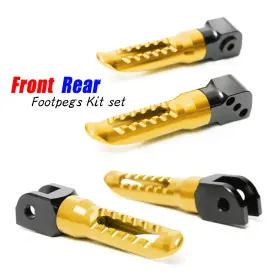 Rmfpkitho018bkp03gdmm523001 Mc Motoparts Gold Bob Front And Rear Foot Pegs For Honda Cbr1000f 90 91 92 93 94 95 96 97