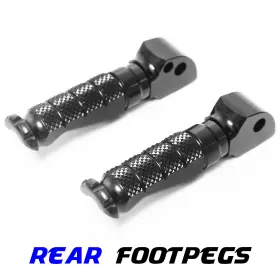 Rmfprr47cbkmccpbkmm235164 Mc Motoparts R-fight Black Passenger Foot Pegs For Kawasaki Z1000 14 15 16 17