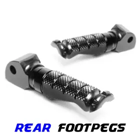 Rmfprr99bkmccpbkmm235334 Mc Motoparts R-fight Black Passenger Foot Pegs For Triumph Rocket Iii 11 12 13 14 15 16 17 18