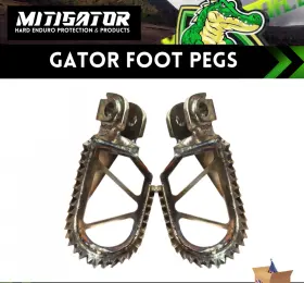 Mitigator 458111106216 Gator Foot Pegs Fits Ktm 2017-2023 Husqvarna Gasgas 2021-23