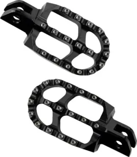 1620-2437 Moose Racing M-80-500 Aluminum Driver Footpeg - Black Motorcycle Street Bike