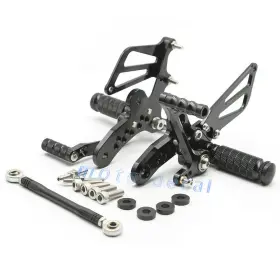 Fpgsxr13b9912 Moto-decal Cnc Foot Pegs Footrest Set For Suzuki 1999-2012 Hayabusa Rear Pedals Shift 2004