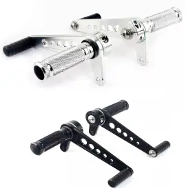 Rsuc-bla-0618 Motopartsupplier Universal Cafe Racer Rearset Foot Pegs Footrest Custom Bobber For Cb Xj Gs Kz Gt