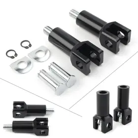 77us Motorshop 422122329539 Rear Footrest Pegs Support Mount Bracket Set Fit Harley 2000-2018 Alloy Black Us