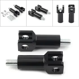 Motorshop168 550728607222 Black Rear Footrest Pegs Support Mount Bracket For Harley 2000-2018